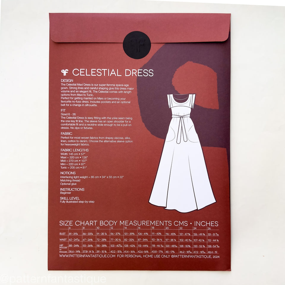 Celestial Maxi Dress - Sewing Pattern Sewing Pattern PRINT or PDF